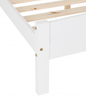 Amber 4'6" Bed White