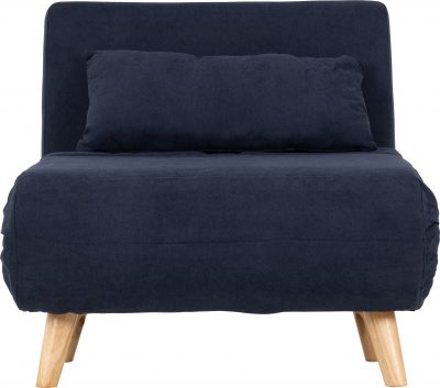 Astoria Chair Bed Navy Blue Fabric