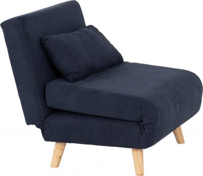 Astoria Chair Bed Navy Blue Fabric