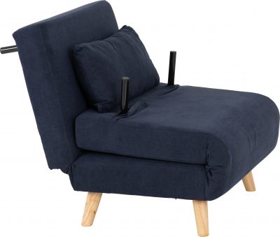 Astoria Chair Bed Navy Blue Fabric