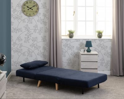 Astoria Chair Bed Navy Blue Fabric