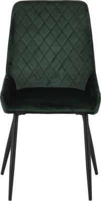 Athens Round Dining Set with Avery Chairs Concrete Effect/Black/Emerald Green Velvet