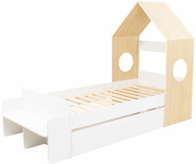 Cody 1 Drawer House Bed White/Pine Effect