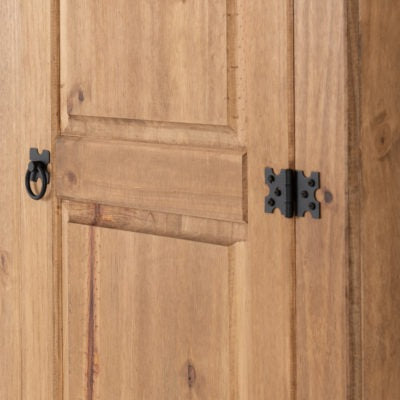 Corona 1 Door Wardrobe Distressed Waxed Pine