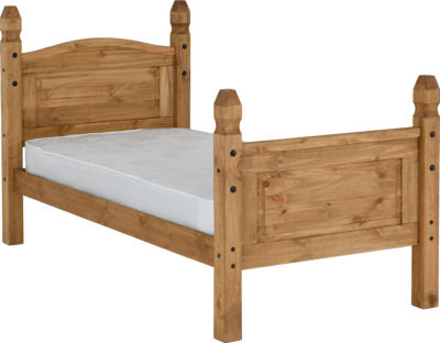 Corona 3' Bed High Foot End Distressed Waxed Pine
