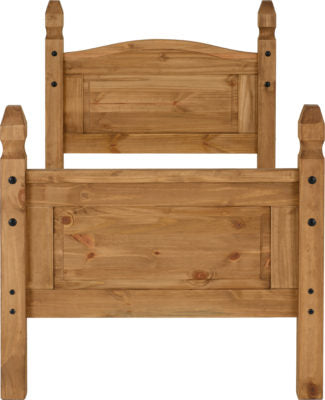 Corona 3' Bed High Foot End Distressed Waxed Pine