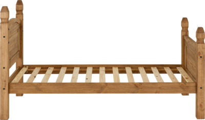 Corona 3' Bed High Foot End Distressed Waxed Pine