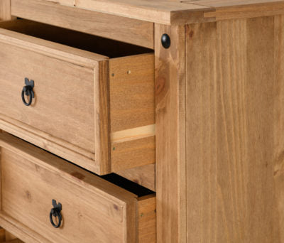 Corona 6 Drawer Chest Distressed Waxed Pine