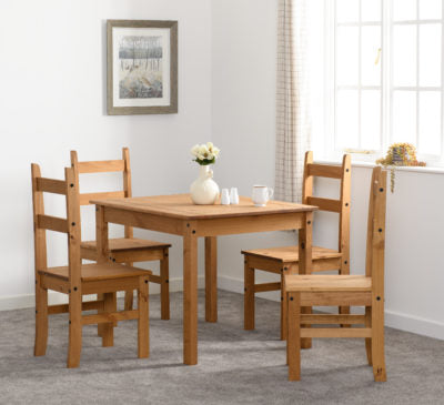 Corona Budget Dining Set Distressed Waxed Pine