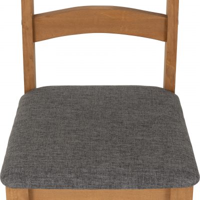 Corona Chair (Box of 2) Distressed Waxed Pine/Grey Fabric