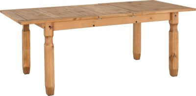 Corona Extending Dining Table Distressed Waxed Pine