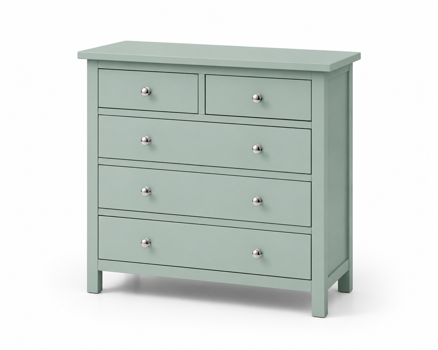 Olivia 3+2 Drawer Chest – Sage Green