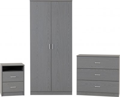 Felix 2 Door Wardrobe Grey