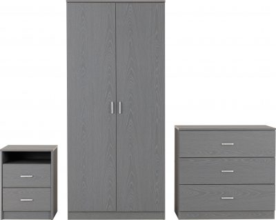 Felix 2 Door Wardrobe Grey