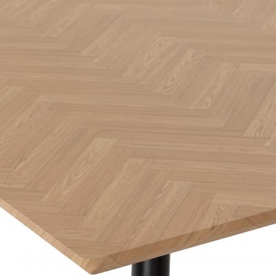 Hamilton Large Dining Table Medium Oak Effect/Black