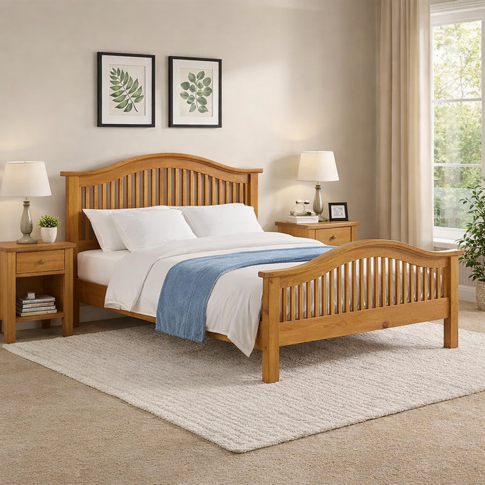 Heritage Curved Bed – Solid Oak Curved Bed Frame