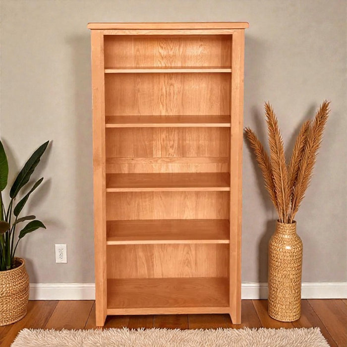 Heritage Tall Bookcase – Solid Oak Shelving Unit