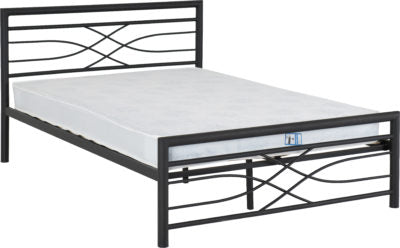 Kelly 4'6" Bed Black