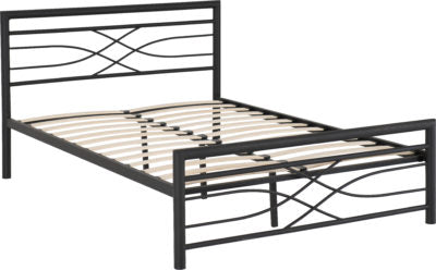 Kelly 4'6" Bed Black