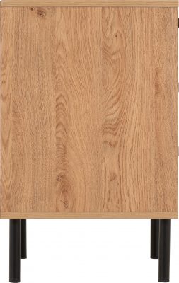 Leon 3 Drawer Bedside Medium Oak Effect