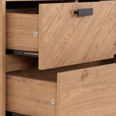 Leon 3+2 Drawer Chest Medium Oak Effect