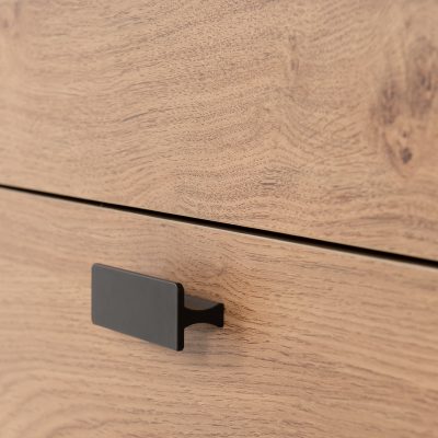 Leon 3 Drawer Bedside Medium Oak Effect