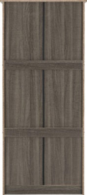 Lisbon 2 Door Wardrobe Black Wood Grain