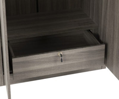 Lisbon 2 Door Wardrobe Black Wood Grain