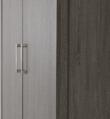 Lisbon 2 Door Wardrobe Black Wood Grain