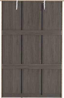 Lisbon 3 Door Wardrobe Black Wood Grain