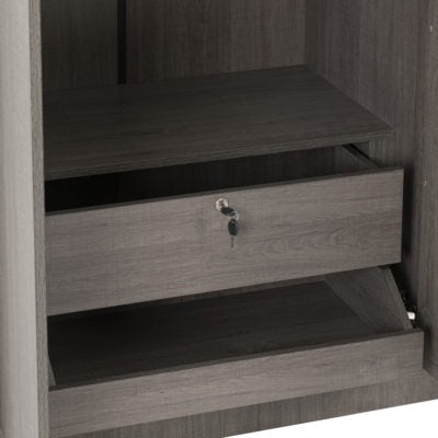 Lisbon 3 Door Wardrobe Black Wood Grain