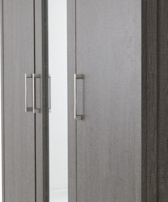 Lisbon 3 Door Wardrobe Black Wood Grain