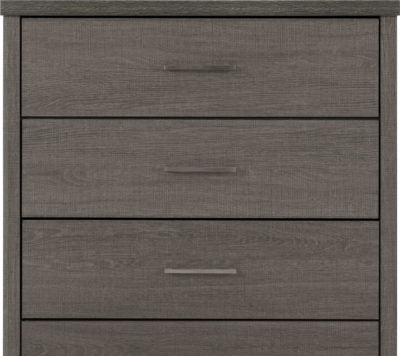 Lisbon 3 Drawer Chest Black Wood Grain