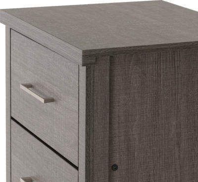 Lisbon 5 Drawer Narrow Chest Black Wood Grain