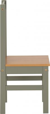 Ludlow 1+4 Dining Set Green/Oak Lacquer