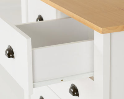 Ludlow 2+2 Drawer Chest White/Oak Lacquer