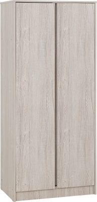 Malvern 2 Door Wardrobe Bedroom Set Urban Snow