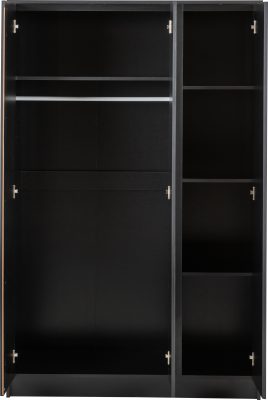 Malvern 3 Door Wardrobe Black