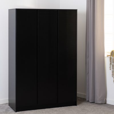 Malvern 3 Door Wardrobe Black