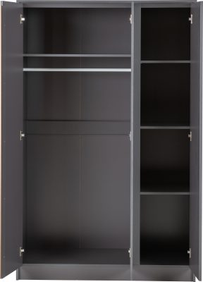 Malvern 3 Door Wardrobe Grey