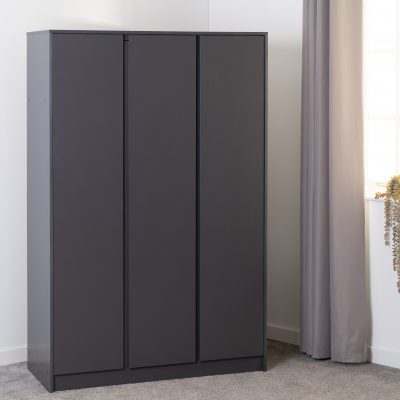 Malvern 3 Door Wardrobe Grey