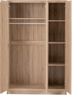 Malvern 3 Door Wardrobe Sonoma Oak Effect