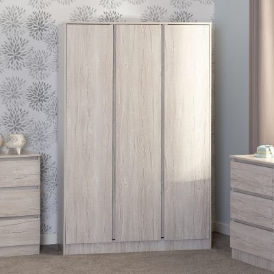 Malvern 3 Door Wardrobe Urban Snow