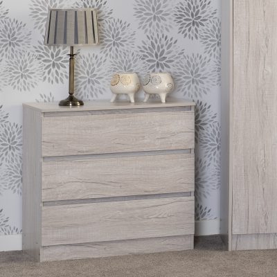 Malvern 3 Drawer Chest Urban Snow