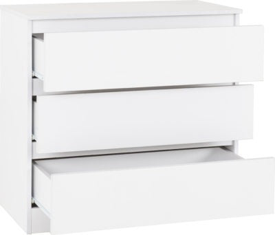 Malvern 3 Drawer Chest White