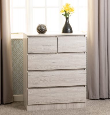 Malvern 3+2 Drawer Chest Urban Snow