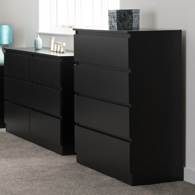 Malvern 4 Drawer Chest Black