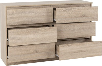 Malvern 6 Drawer Chest Sonoma Oak Effect