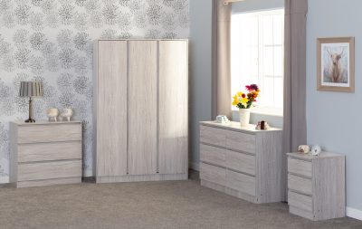 Malvern 3 Door Wardrobe Urban Snow