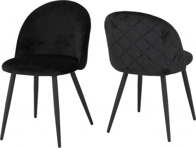 Marlow Chair (Box of 4) Black Velvet